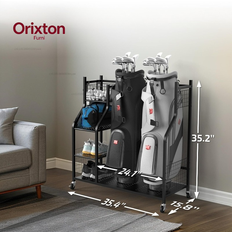 Golf Equipment Garage Storage - Стойка для хранения гольф-сумок, подставка для