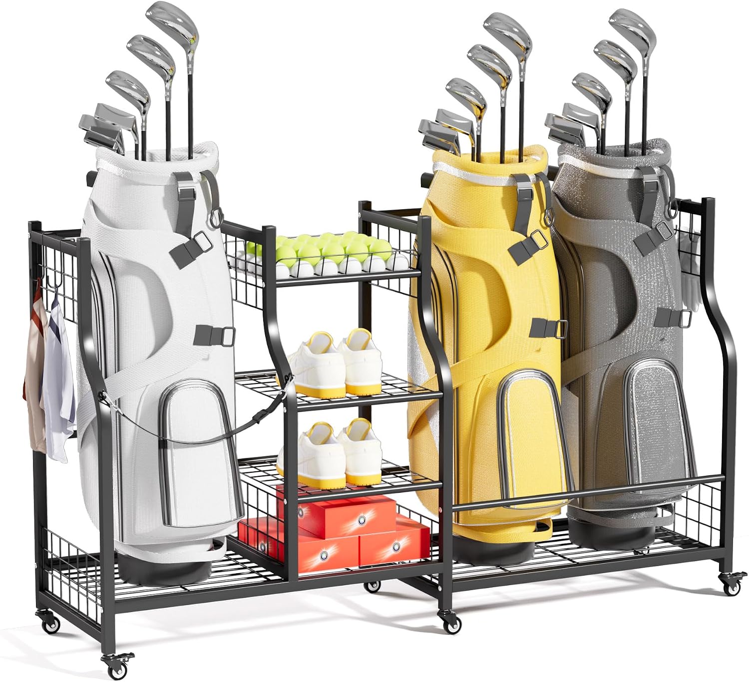 Golf Equipment Garage Storage - Органайзер для хранения гольф-сумок, сверхпрочная подставка