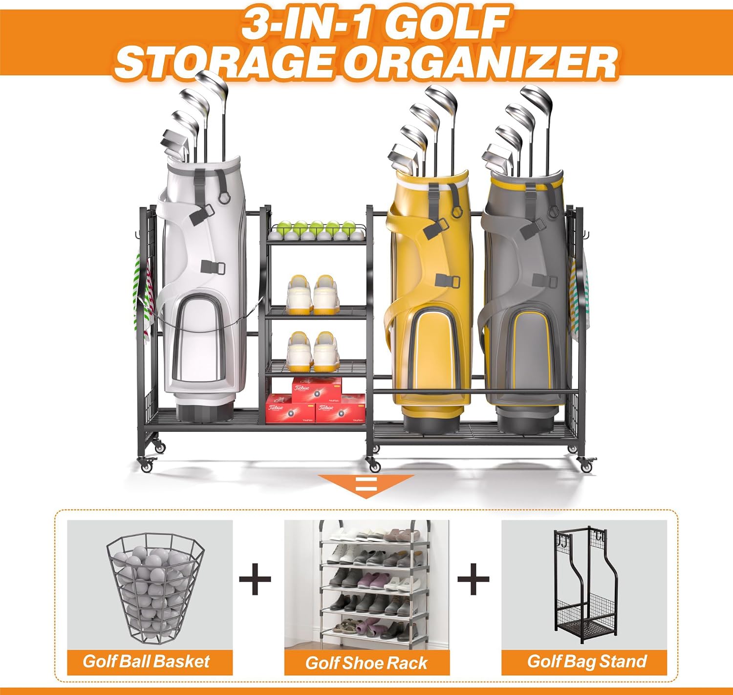 Органайзер для хранения гольф- – обзор и цена Golf Equipment Garage Storage