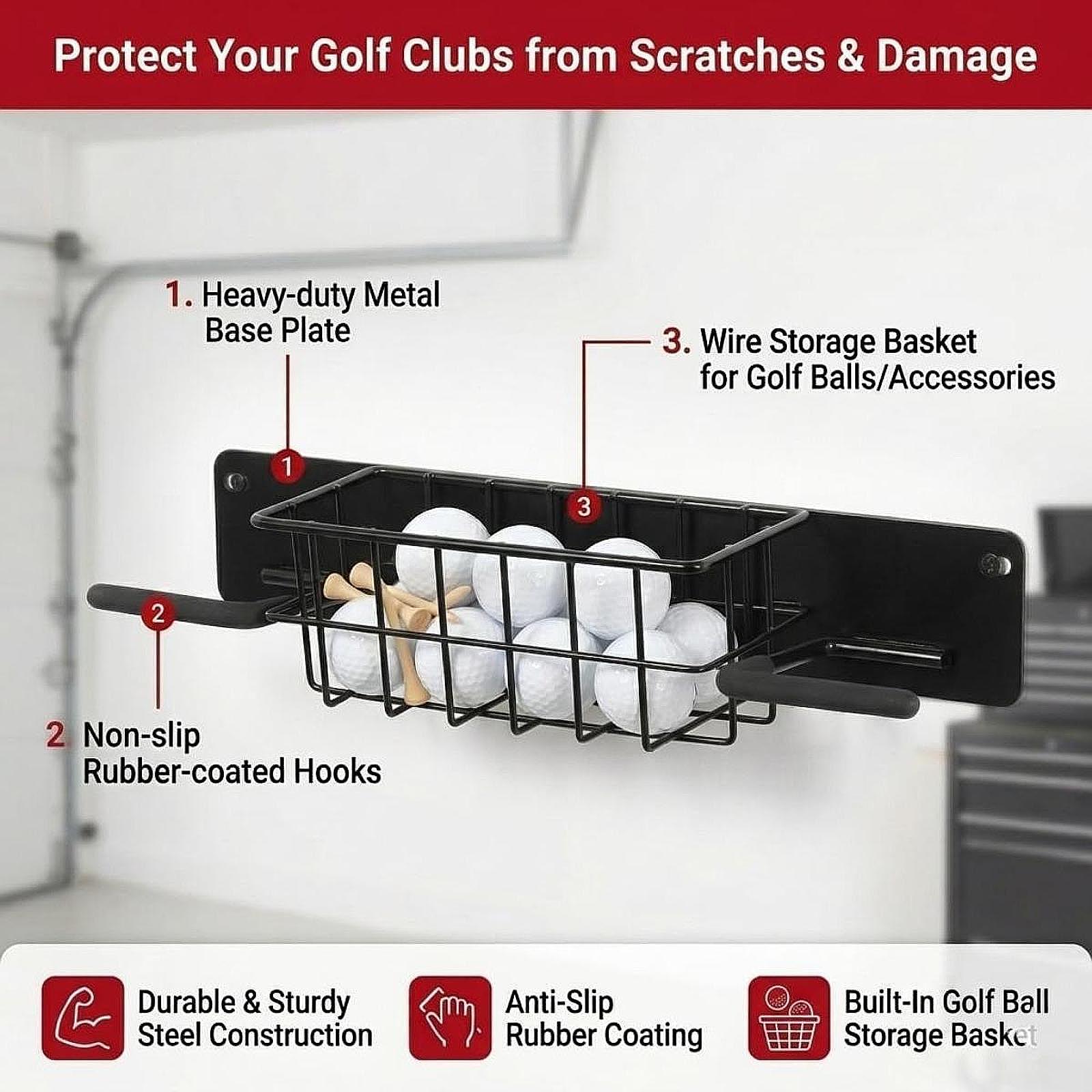 Компактная настенная металличе – обзор и цена Golf Equipment Garage Storage